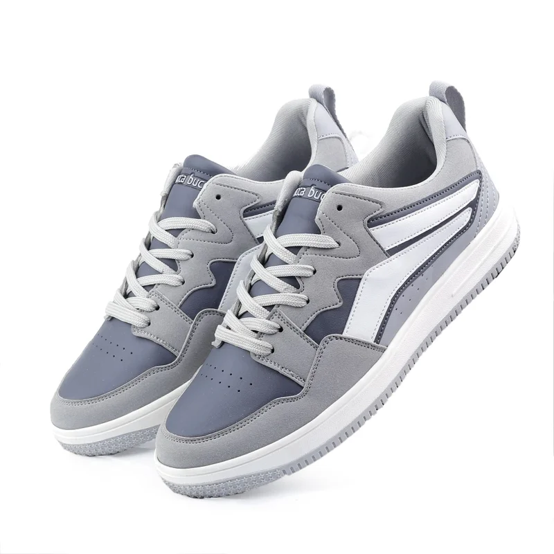 Bacca Bucci Grey Hebron Low Top Street Fashion Sneakers for Men | Best Price UAE